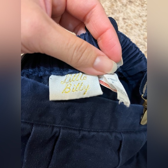 Little Bitty Pleated navy blue shorts with suspenders - Picture 7 of 10